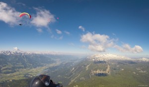 5: Blick Richtung West: Den Schirm einfach raus-retuschiert, damit man den schönen Dachstein in seiner vollen Pracht erkennt! :-)