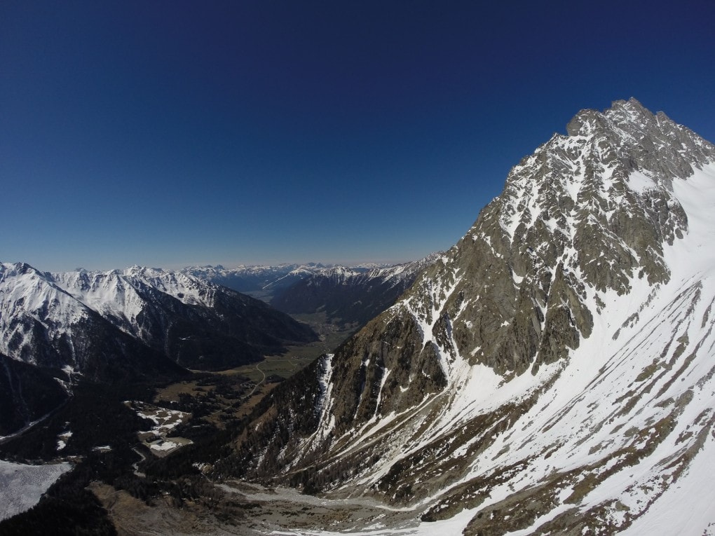 Blick zurück ins Antholzer Tal kurz vor dem Staller Sattel aus