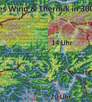 2: XCSKies Wind & Thermik in 3000m