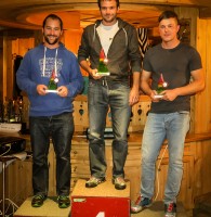 1: Newcomer-Podium: 1. Raphael Würtl, 2. Erich Hinterholzer, 3. Alexander Lerch