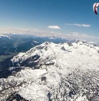 9: Mit Gassi vereinbart, dass wir hier wenden und den Rückflug für das FAI antreten. Im Bild hinten: das weitläufige Dachstein-Massiv